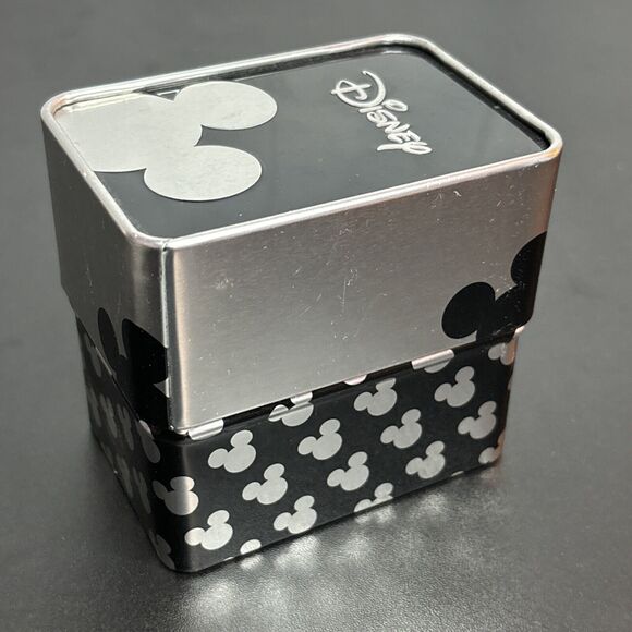 Disney Iconic Bracelet Watch Silver Gold Mickey Mouse Berger Co Metal Box READ - Picture 10 of 10